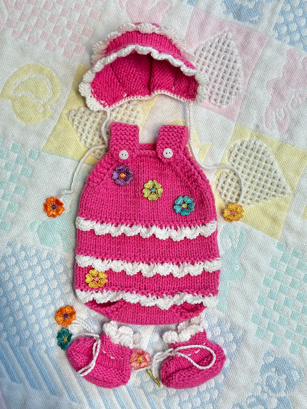 Hand knitted outfit